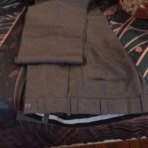 Pleated mens trousers (no hem) you decide the length